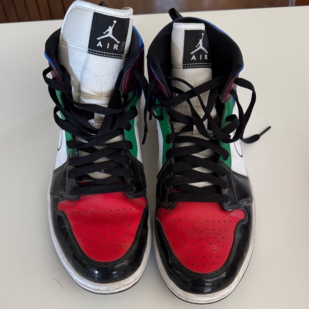 Nike Black and Red High-Top Sneakers
